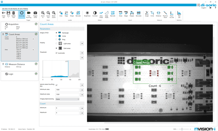 di-soric nVision-i User interface